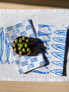 White Sardines Dinner Napkins