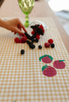 Plums on Gingham Table Runner