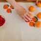 Tangerines on Stripe Table Runner