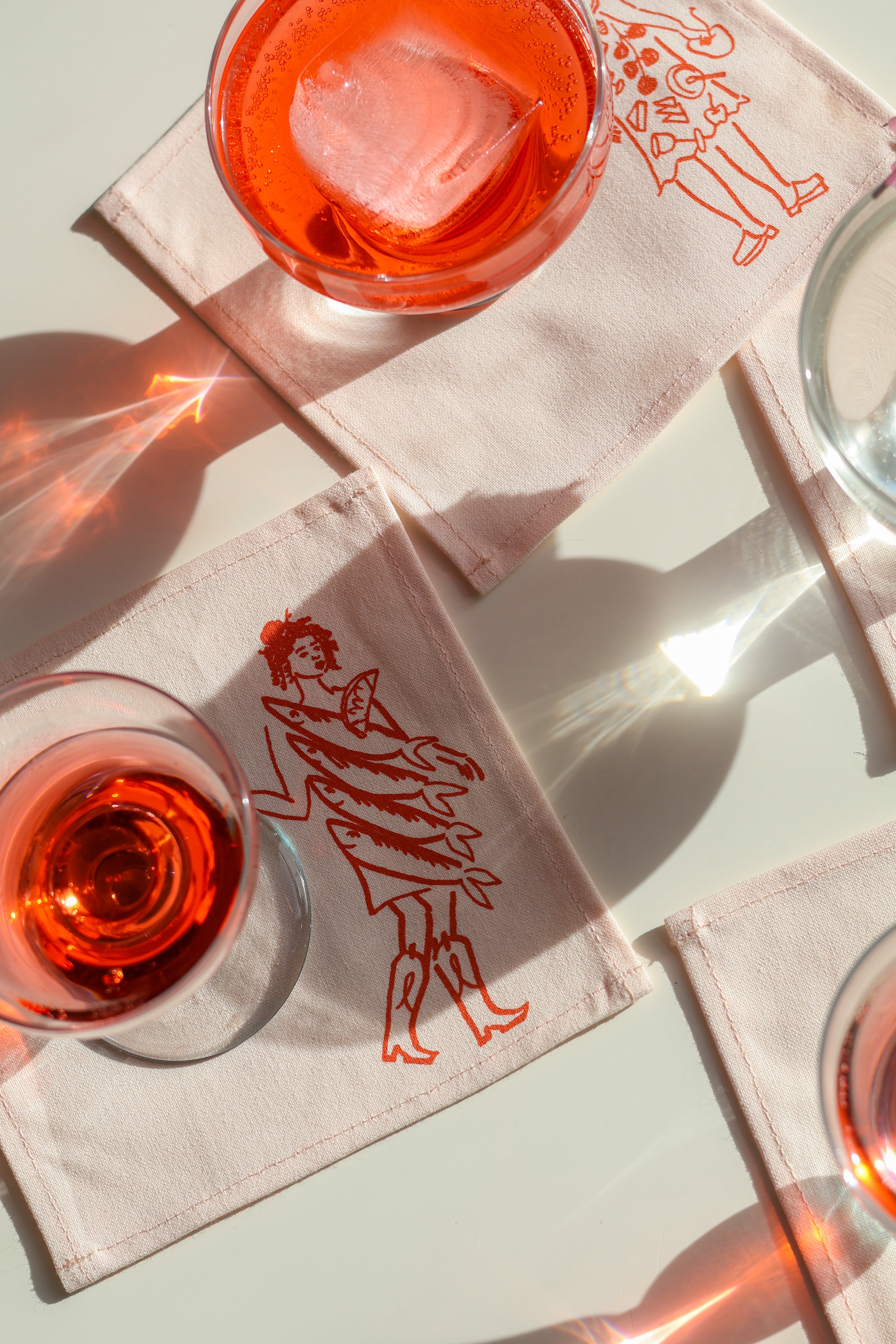 Julie Peach Cocktail Napkins - Thumbnail 5