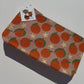 Tangerines Block Printed Zipper Pouch.